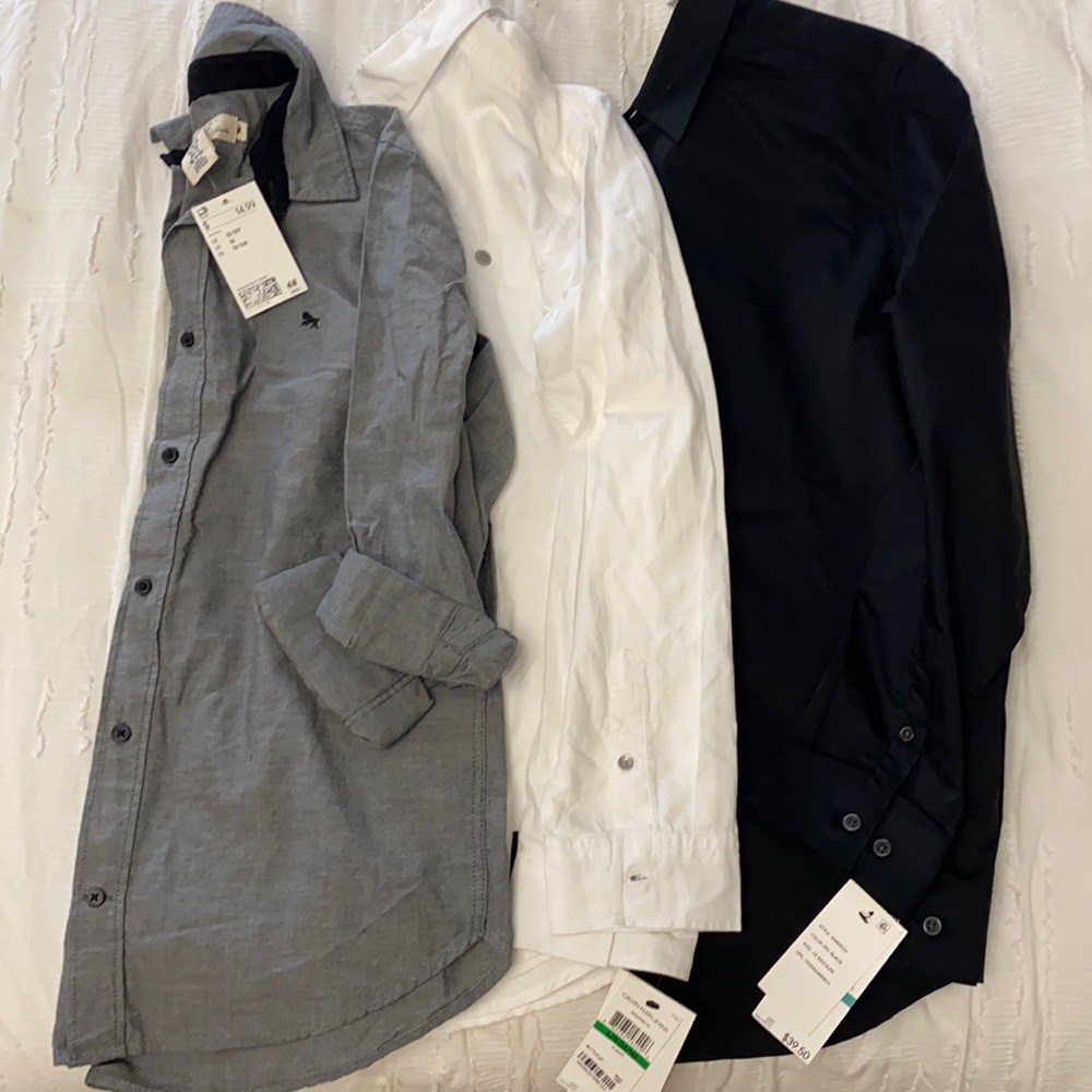 3 brand new boys button down